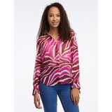 Orsay Pink Burgundy Ladies Patterned Blouse - Women Cijene