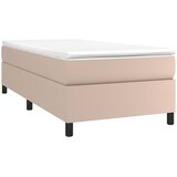  s oprugama i madrac cappuccino 90x200 cm od umjetne kože | shoptok.hr
