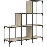 Maison Chic Knjižna omara - Knjižni regal sonoma hrast 92x30x102 cm inžen. les in kovina, (21725546) Cene