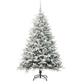 vidaXL Umjetna predsvetljena božićna jelka s kompletom kroglica Zelena | Shoptok.si