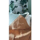 Malomi Kids Rjava otroška brisača s kapuco iz muslina 85x85 cm Muslin – | Shoptok.si