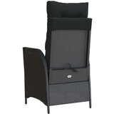  3-dijelni bistro set s jastucima crni od poliratana - Crna 1 | shoptok.hr