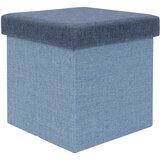 Mhome Zložljiv tabure s pokrovom 33x33xh33cm / moder / poliester, mdf, (5000199751) Cene