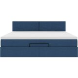 vidaXL Otomanski posteljni okvir z vzmetnico moder 180x200 cm blago, (21653553) | Shoptok.si
