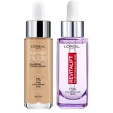L'Oréal Paris True Match Nude Set puder 30 ml Odtenek 2-3 Light + serum za obraz 30 ml