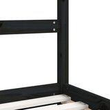  Za dječji krevet crni 90 x 190 cm od masivne borovine | shoptok.hr