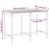  Vrtni stol bijeli 159,5 x 82,5 x 110 cm od masivne borovine | shoptok.hr