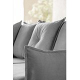 Miuform Siva sklopiva kutna garnitura od samta (s lijevim kutom/u obliku slova "U") Lazy Lukka – | shoptok.hr
