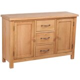  Bočna komoda od masivne hrastovine s 3 ladice 110x33,5x70 cm | shoptok.hr