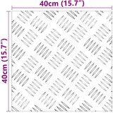  Stepenica Četvrtasti 4 pcs Srebrno 40 x 40 cm Aluminij | shoptok.hr
