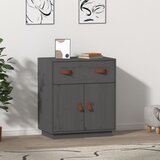 vidaXL Komoda siva 65,5x40x75 cm trdna borovina Cene