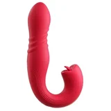 - JOI Thrust 2 Pressure Sensing App Controlled Thrusting G-spot Vibrator & Tongue Clit Licker Red
