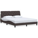 vidaXL Posteljni okvir brez vzmetnice temno rjav 160x200 cm blago Cene