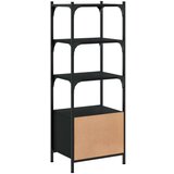 vidaXL Knjižna omara 3-nadstropna črna 41x30x109,5 cm inženirski les | Shoptok.si