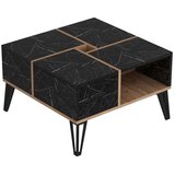 Hanah home Nirvana - Marble Black Walnut White Coffee Table OŠTEĆENO | Eponuda.com