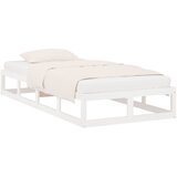  Okvir za krevet bijeli 90 x 200 cm od masivnog drva | shoptok.hr