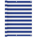 Balkonski zastor bijelo-plavi 120 x 600 cm od tkanine Oxford | shoptok.hr