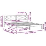  Konstrukcija postelje z vzglavjem Črna 200 x 200 cm blago, (5000084082) | Shoptok.si