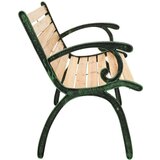  Vrtna klop 116 cm lito železo in trden les jelke, (20658186) | Shoptok.si