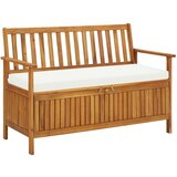 The Living Store Vrtna klop za shranjevanje trden akacijev les XL 120x63x84 cm - Klop Za Shranjevanje, (21466414) | Shoptok.si