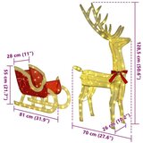 vidaXL Jelenova sani Toplo bela 120 cm 55 cm blago | Shoptok.si