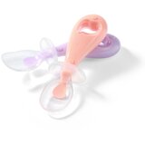 BabyOno silikonske žlice s graničnikom 6 m+, boja breskve/ljubičasta Cijene