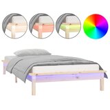 The Living Store LED okvir za krevet 100 x 200 cm od masivnog drva | shoptok.hr