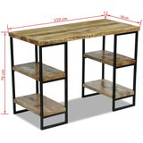 vidaXL Uredski Stol Drvo Manga 110x50x76 cm | shoptok.hr