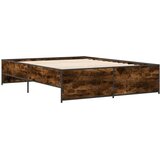  Okvir za krevet boja hrasta 150x200cm konstruirano drvo i metal | shoptok.hr