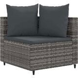  4-dijelni set vrtnih sofa od poliratana s jastucima sivi | shoptok.hr
