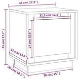 vidaXL Nočna omarica rjavi hrast 44x35x45 cm inženirski les | Shoptok.si