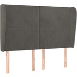 Maison Chic vzglavna omarica - nočna omarica - posteljna omarica z ušesi temno sivo 147x23x118/128 cm žamet, (21710834) | Shoptok.si