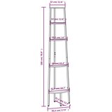  Kutna polica s 5 razina crna 45,5 x 31,5 x 180 cm | Eponuda.com