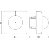 Steinel 079642 - senzor pokreta is 3360 knx, četvrtast, beo | Eponuda.com