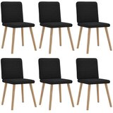 Maison Chic Jedilni stoli - Vzorci stoli 6 kosov črno blago A1119, (22032799) | Shoptok.si