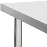 vidaXL Kuhinjski radni stol s kotačima 100x45x85 cm nehrđajući čelik | shoptok.hr