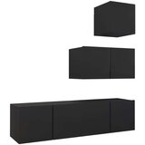  4-dijelni set TV ormarića crni od iverice | shoptok.hr