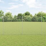 vidaXL Ograda od lanca sa 20 U postova Srebrna 1,6x10 m Čelik Cijene