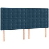  Okvir za krevet s uzglavljem tamnoplavi 180x200 cm baršunasti | shoptok.hr