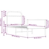  Okvir kreveta bez madraca boja hrasta sonome 80 x 200 cm drveni | shoptok.hr