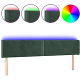 Maison Chic LED Posteljno vzglavje - Vzglavna omarica - Nočna omarica temno zeleno 203x16x78/88 cm žamet, (21709923) | Shoptok.si