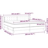  S oprugama i madracem crni 200x200 cm baršunasti | shoptok.hr