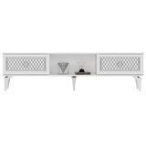 Hanah home tv polica herry white silver