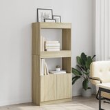  Visoka komoda boja hrasta 63x33x140 cm od konstruiranog drva | shoptok.hr