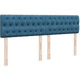 vidaXL Otomanski krevet s madracem&amp LED tamnoplavi 180x200cm baršunasti | shoptok.hr
