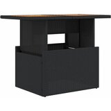  Vrtni stol crni 100x55x73 cm od poliratana i bagremovog drva | shoptok.hr