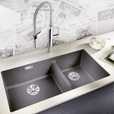 Blanco sudoper SUBLINE 480/320-U InFino SILGRANIT CRNA, bez dalj.upr. | shoptok.hr
