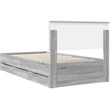  Krevetna konstrukcija Siva Sonoma 100 x 200 cm Inženjersko Drvo | shoptok.hr