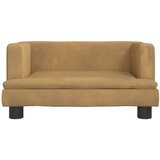  Krevet za pse smeđi 60 x 40 x 30 cm baršunasti | shoptok.hr
