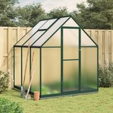  The Living Store Rastlinjak z okvirjem zelen 169x169x202 cm aluminij - Rastlinjak, (21457202) Cene